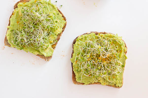 Start out your day with Avocado Toast with Kale Sprouts. This meal makes you feel good from the inside out! Serve with a big bowl of bitter greens to get even more veg into your diet. 