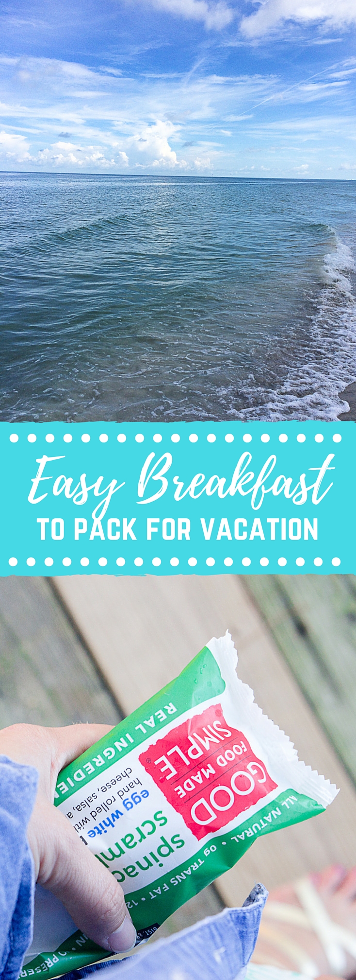 Are you headed to the beach or mountains this summer for a little getaway? As you're packing your bags don't forget to pack food to stock the fridge, freezer, and pantry before you arrive to your destination. Here's a short list of 4 easy breakfast ideas to pack for family vacations.