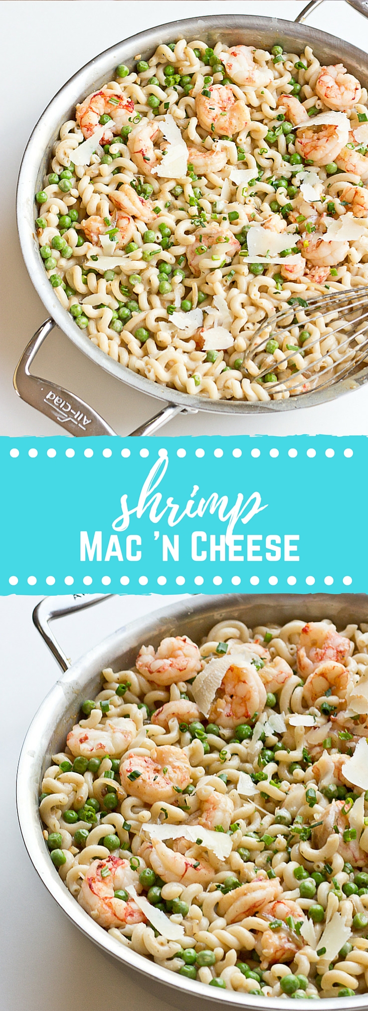 Your favorite food as a kid just grew up... peas, shallots, wild red shrimp, gruyere and cheddar cheese. get a bowl of this Shrimp Mac n Cheese ASAP!