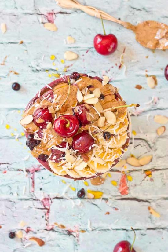 Almond Butter Acai Smoothie Bowl Recipe Love & Zest
