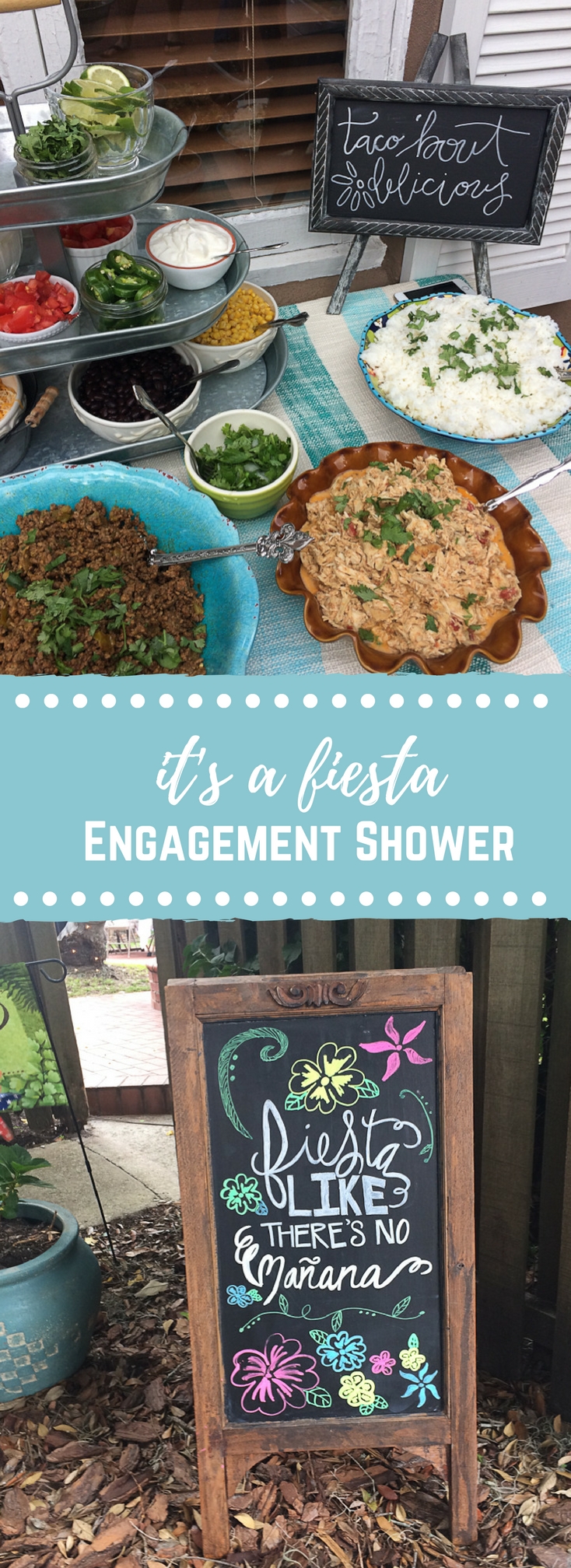 It's a fiesta... engagement shower! If you're throwing a couples shower this is a fun theme. Everyone loves chips, salsa, and sangria!