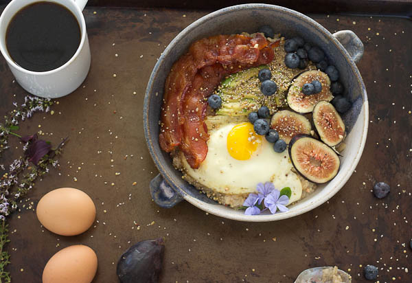 It's time to shake up that sweet oatmeal bowl and make it savory with bacon, eggs, and avocado! This Savory Oatmeal Bowl is high protein and will keep you energized all morning long. 