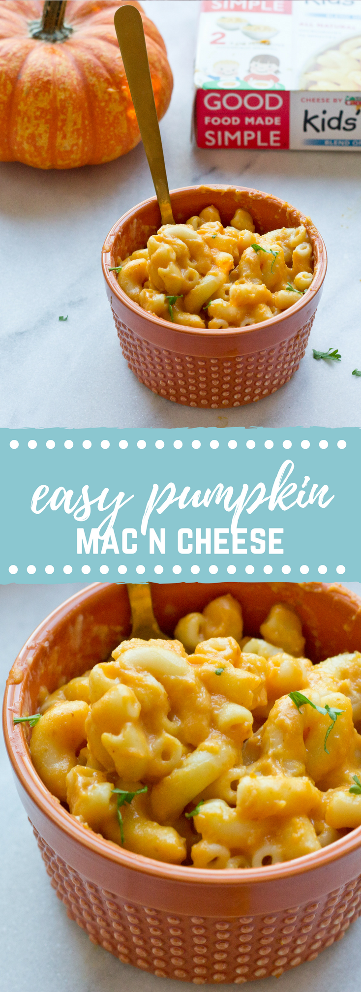 Pumpkin Mac n Cheese made with Good Food Made Simple Kids Mac n Cheese. So simple so good!!!! Lots of quick weeknight dinner ideas to make life more simple. 