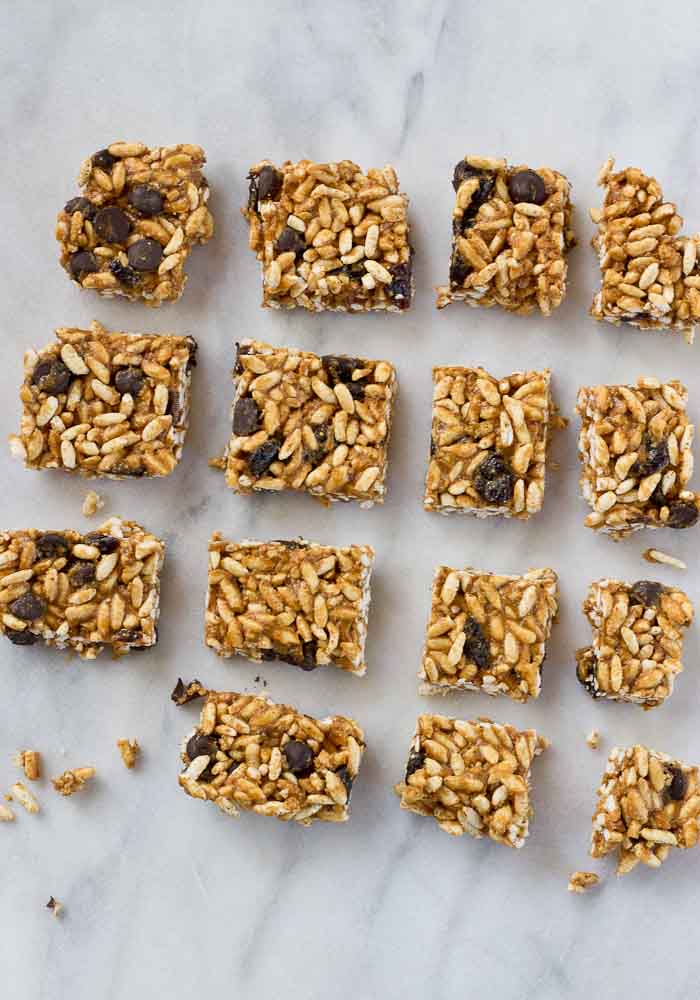 These Crunchy Peanut Butter Chocolate Chip Bars are all the rage-- perfect for a quick snack after school or work. Heck, they're delicious for breakfast or to satisfy those late night PB and chocolate cravings. 