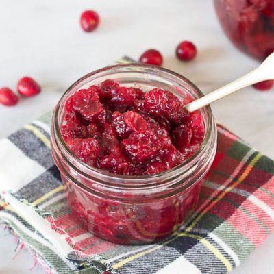 This Spiked Cranberry Chutney not only smells amazing while it's cooking, it’s so freaking good. Fresh cranberries, cinnamon, cloves and aged rum... the perfect topping for everything holiday!