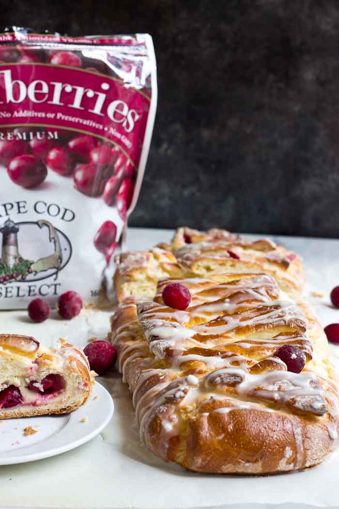 The flavors in this Cranberry Cream Cheese Braid are spot on and bursting with holiday freshness. Cranberries, cream cheese, and pillowy pastry dough...I’m like YIPPEEE! It’s the most wonderful time of the year.