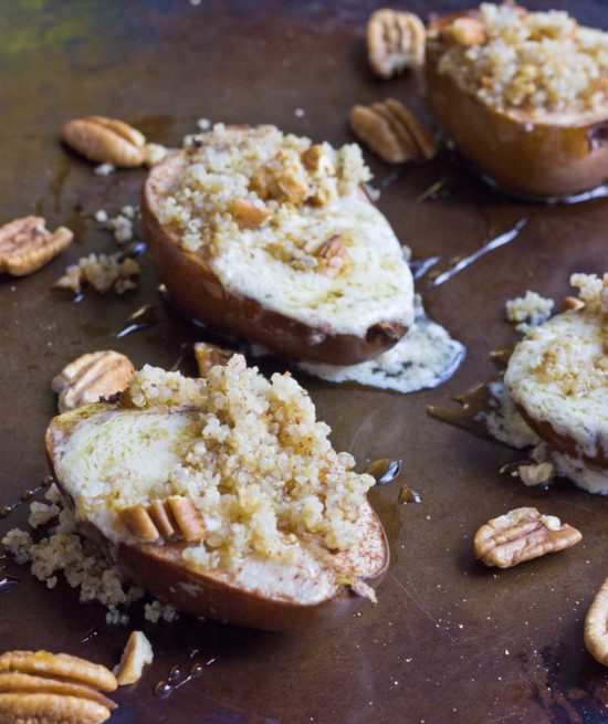 Roasted Quinoa Stuffed Pears Gluten Free Breakfast Recipe