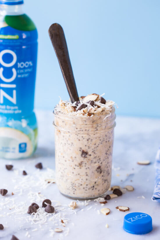 Almond Joy Overnight Oats Love & Zest