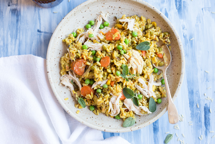 gluten free instant pot chicken with yellow rice 