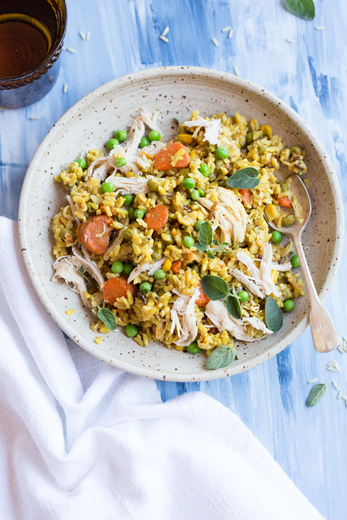 gluten free instant pot chicken with yellow rice 