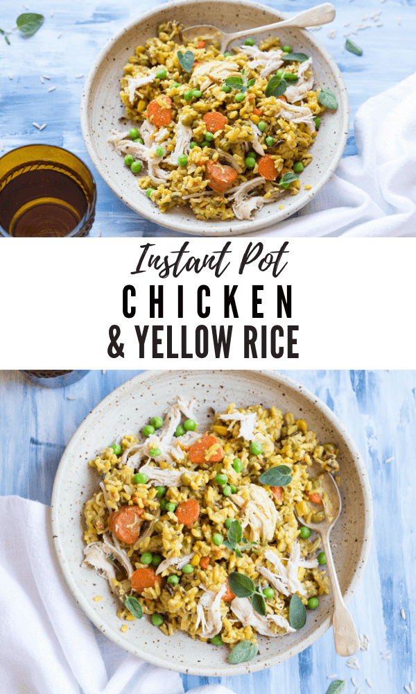 gluten free instant pot chicken with yellow rice 
