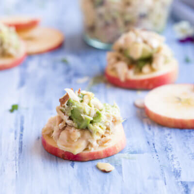 This lunch is simple, power packed and satisfying. The key to lasting energy is protein, healthy fat, and fiber... and these Avocado Tuna Salad Apple Slices have it all.