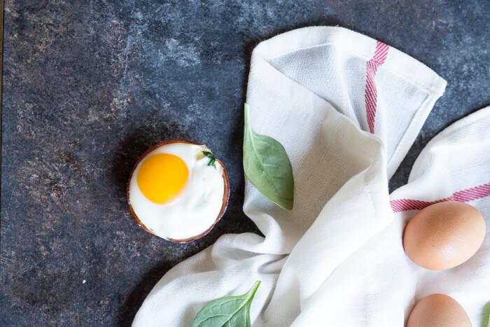 Ham Spinach Egg Cups are an easy meal prep that is high in protein and low carb. Simply bake in a muffin tin to have a healthy breakfast at the ready... made with only 4 ingredients! 