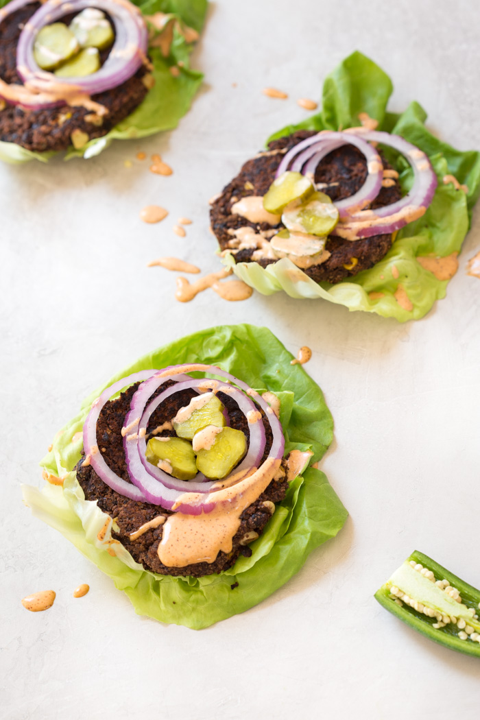 Skillet Jalapeño Black Bean Burgers... the cast iron skillet is the game changer for cooking black bean burgers especially if you're vegetarian or vegan because skillet = perfect for the grill!