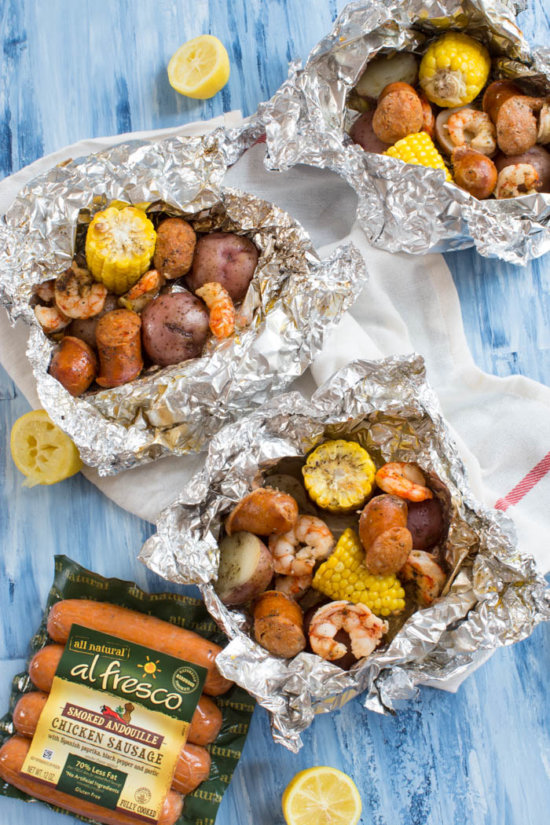 Low Country Boil Foil Packs easy grillready weeknight dinner recipe