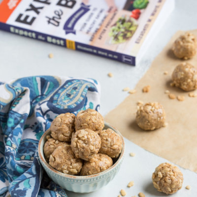 No Bake Nut Butter Crunchies. Nut butter, crispy rice cereal, honey and protein powder mixed together and rolled into an energy ball for your new favorite snack food, or breakfast, or pre workout fuel, or after dinner treat.