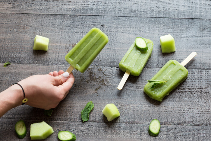 If you’re looking for more YUMMY ways to sneak in a little extra veg into your (or the fam’s) diet, look no further than making a batch (or all 4) of these savory fruit and veggie popsicles.