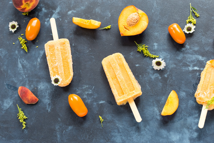 If you’re looking for more YUMMY ways to sneak in a little extra veg into your (or the fam’s) diet, look no further than making a batch (or all 4) of these savory fruit and veggie popsicles.