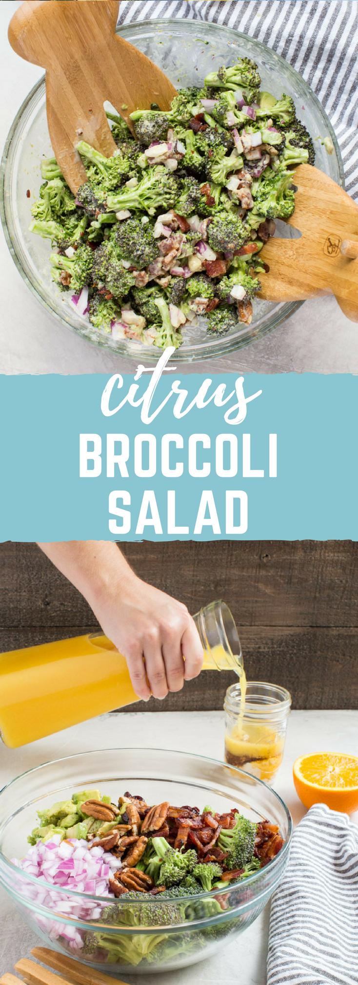 Traditional broccoli salad gets upgraded with creamy avocado and tangy citrusy dressing, you don’t want to leave out this Broccoli Citrus Salad from your next cookout.