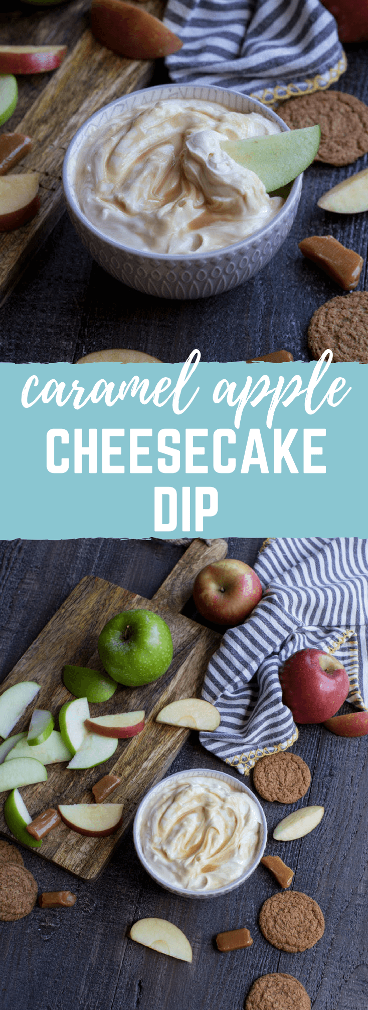 Caramel Apple Cheesecake Dip made with 3 ingredients for your sweet caramel apple loving self. This dip is a fall snacking necessity.