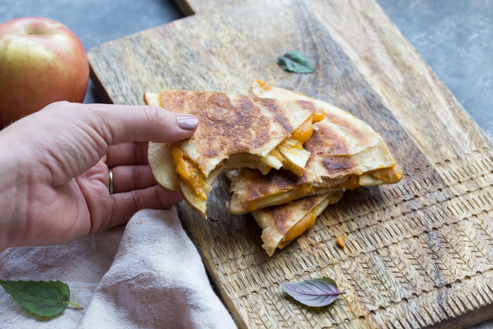 creamy pumpkin apple quesadillas are the ultimate comfort dinner ideas for kids