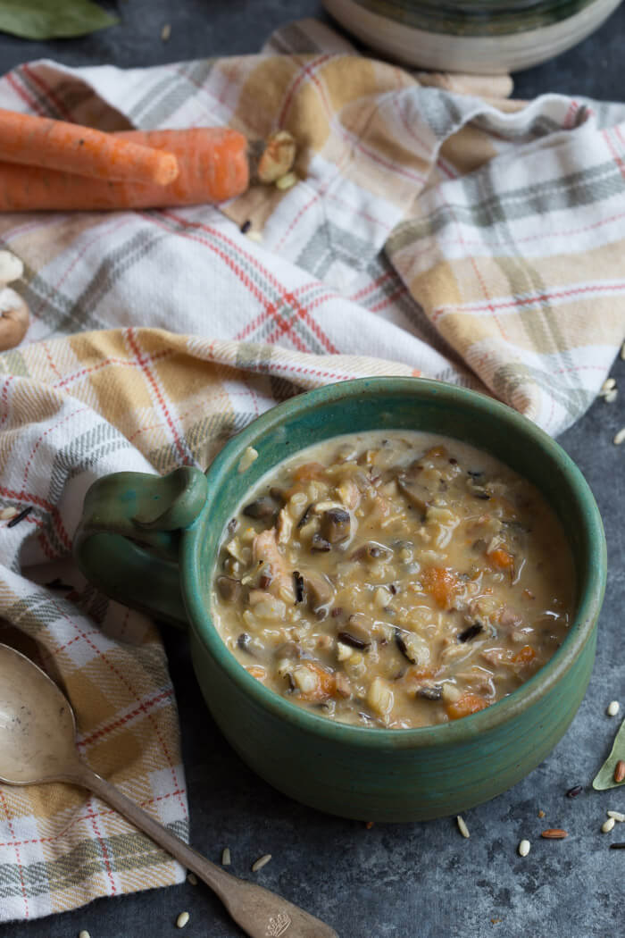 Turkey Wild Rice Soup is sure to hit every feel-good bone in your body! The flavors are rich and earthy, and the rice just gives it that full-bodied, hearty texture that is sure to fill your tummy up with comfort and warmth.