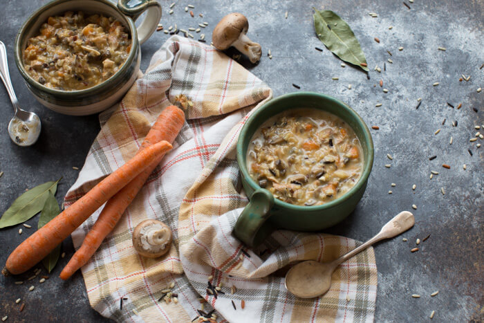 Turkey Wild Rice Soup is sure to hit every feel-good bone in your body! The flavors are rich and earthy, and the rice just gives it that full-bodied, hearty texture that is sure to fill your tummy up with comfort and warmth.