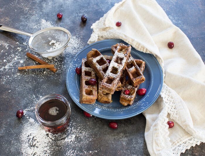 If the name of these pillowy, seasonal breakfast treats does not want to make you jump for joy, then I don’t know what will! Gingerbread Waffle French Toast Sticks