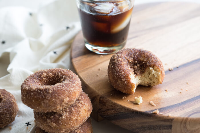 Gluten Free Cinnamon Sugar Cake Donuts... the best homemade gluten free donut you'll ever eat. 