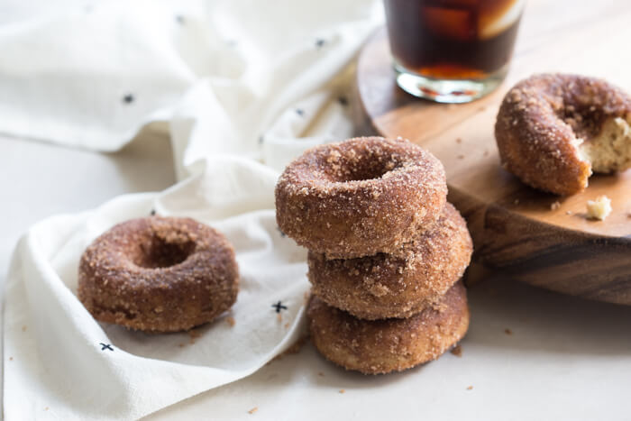 Gluten Free Cinnamon Sugar Cake Donuts... the best homemade gluten free donut you'll ever eat. 