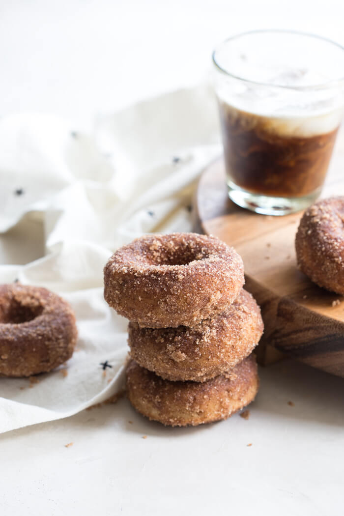 Gluten Free Cinnamon Sugar Cake Donuts... the best homemade gluten free donut you'll ever eat. 