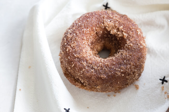 Gluten Free Cinnamon Sugar Cake Donuts... the best homemade gluten free donut you'll ever eat. 