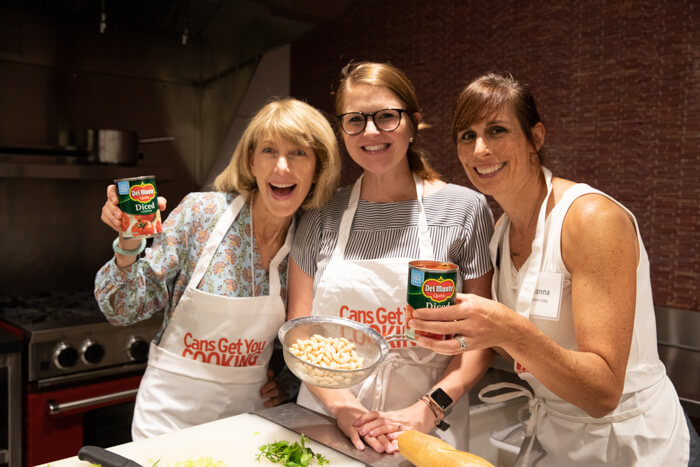 picture of dietitians at cans get you cooking event in NYC