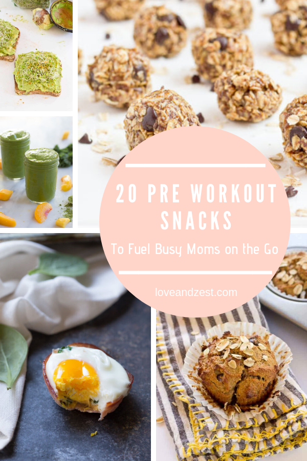 If you're unsure what qualifies as nourishing and energizing pre-workout snacks these 20 Pre Workout Snacks to Fuel Busy Moms on the Go are for you!