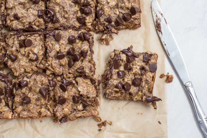 Soft Baked Almond Butter Banana Oat Bars