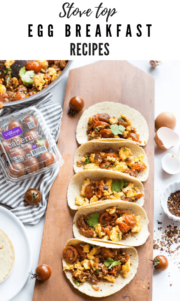 tacos stuffed with eggs and tomatoes