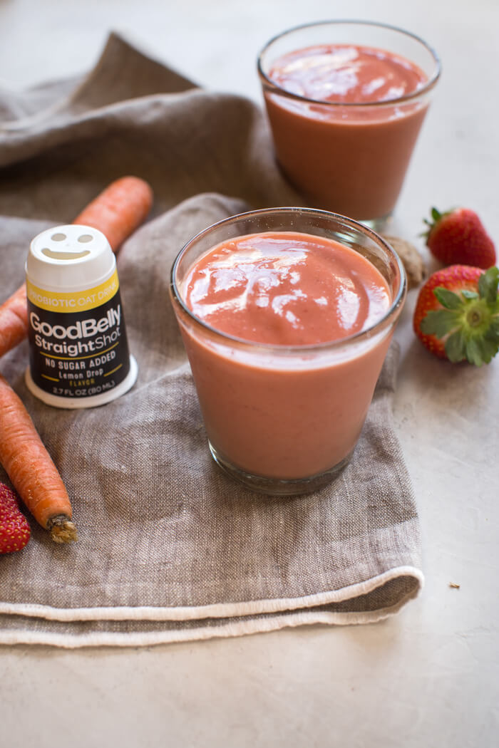 probiotics for kids and babies, strawberry ginger probiotic smoothie