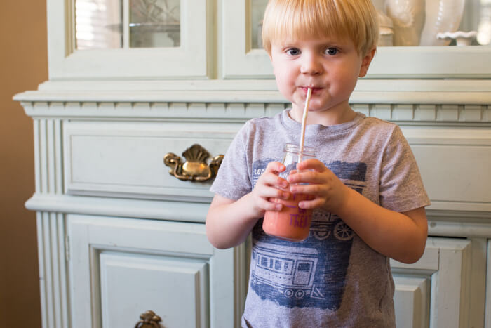 probiotics for kids and babies, strawberry ginger probiotic smoothie