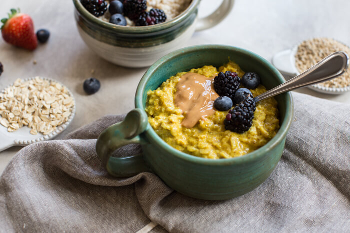 High Protein Breakfast Ideas Turmeric Oats With Cottage Cheese