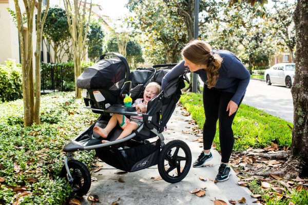 mommy laughing with toddler boy