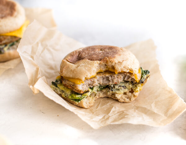 Healthy Freezer Breakfast Sandwiches - Sweet Savory and Steph