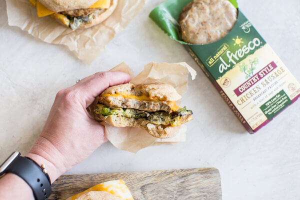 Freezer Breakfast Sandwiches that are healthy, loaded with veggies, and make an easy breakfast meal prep!