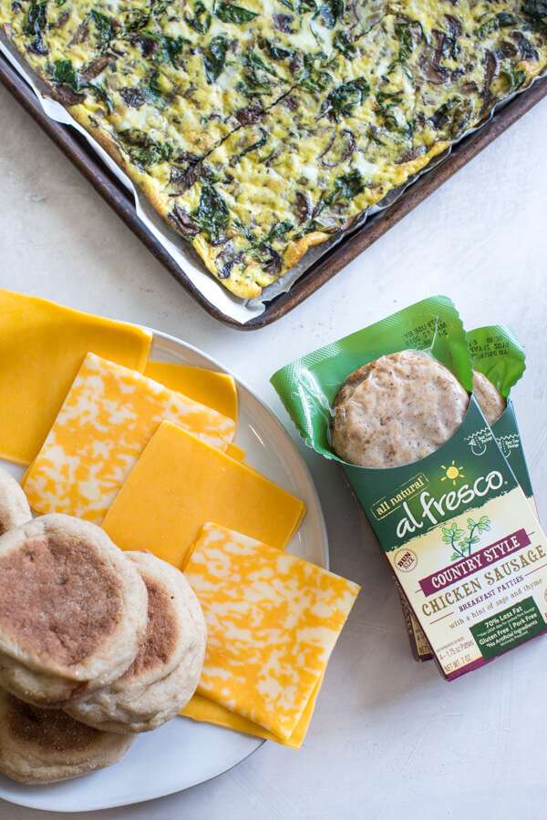 Freezer Breakfast Sandwiches that are healthy, loaded with veggies, and make an easy breakfast meal prep!