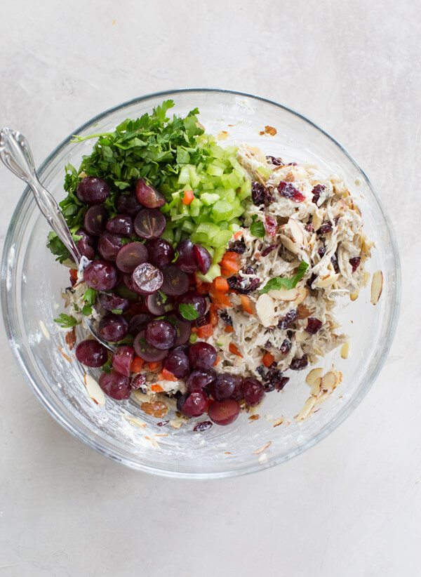 bowl of chicken salad for easy meal prep