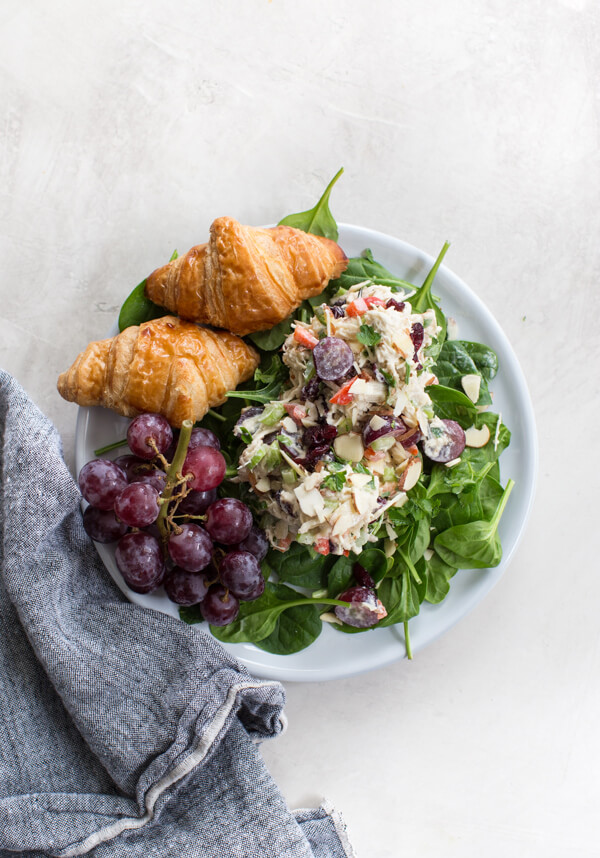 cranberry chicken salad with grapes