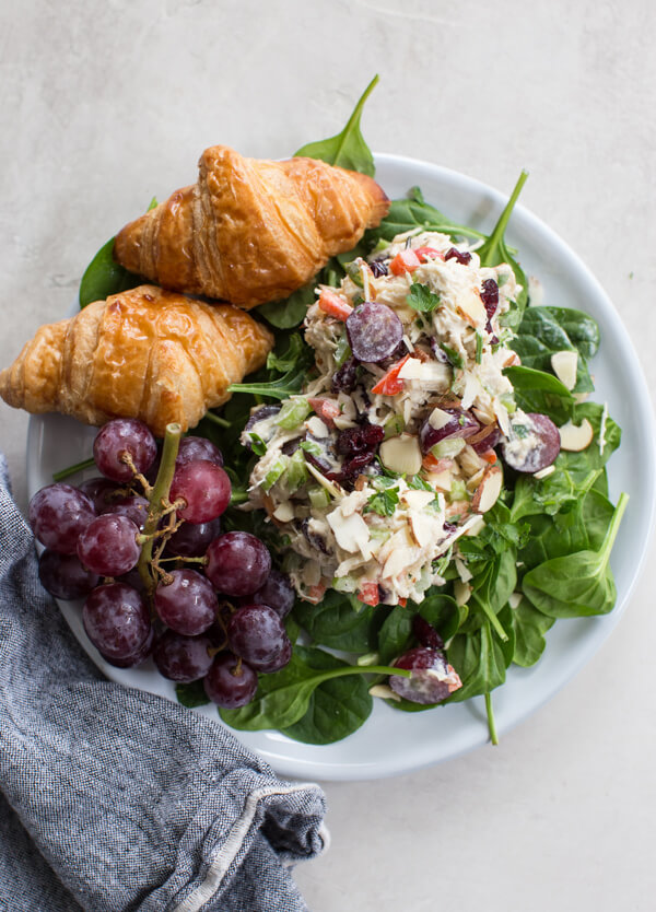 Greek Yogurt Chicken Salad with grapes