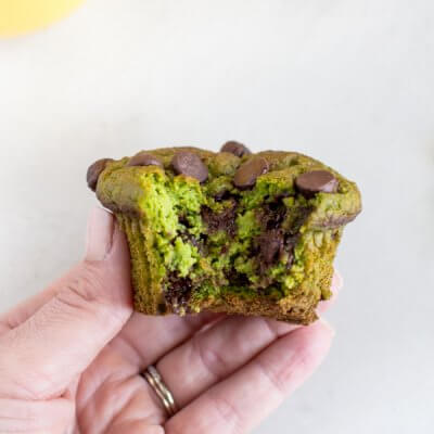Gluten Free Spinach Muffin are healthy breakfast muffins made in blender and made with orange juice and chocolate chips