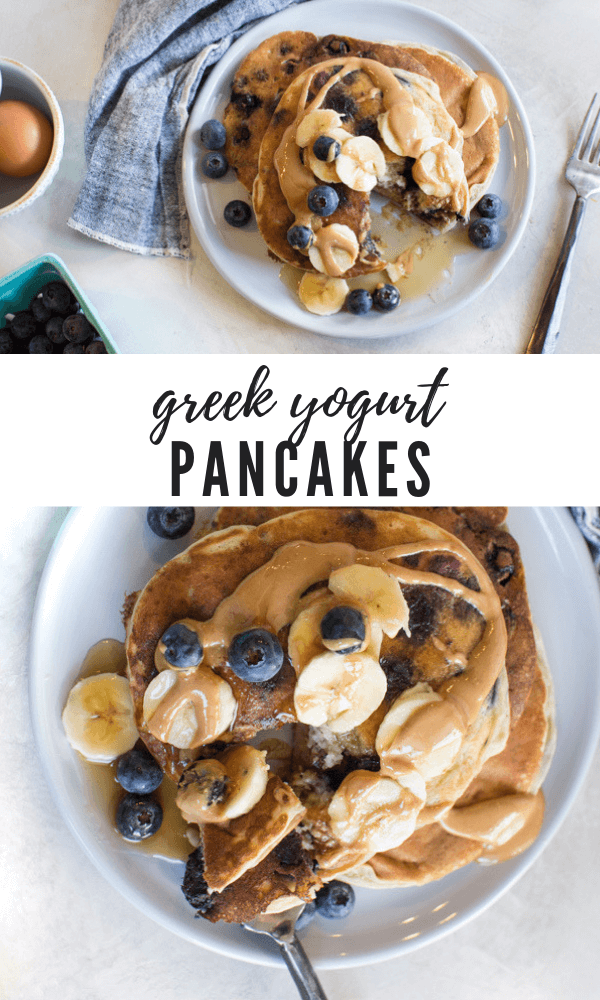 Greek Yogurt Blueberry Pancakes | How to make fluffy pancakes