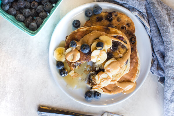 homemade pancakes with Greek yogurt 