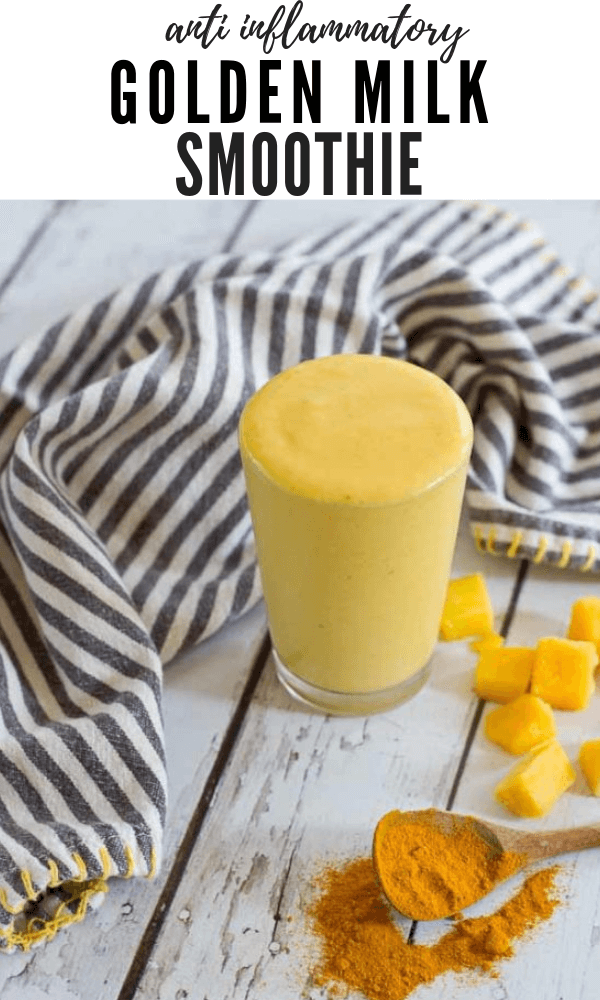 Golden Milk Turmeric Smoothie anti inflammatory, breakfast smoothies